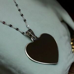 Silver Heart Pendant Necklace